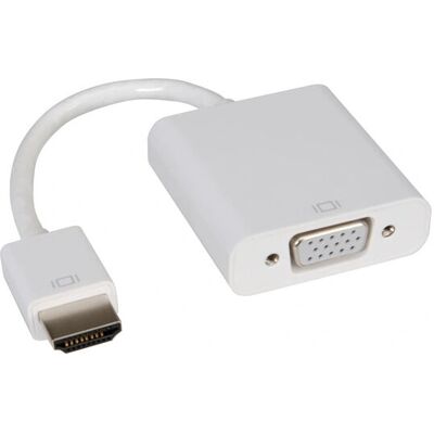Roline HDMI-zu-VGA Adapter - 0,15 m, Weiß Roline HDMI-zu-VGA Adapter - 0,15 m, Weiß