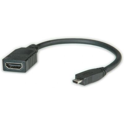 Câble HDMI Roline - Micro HDMI à HDMI 4K 0,15m Noir - Publicité Câble HDMI Roline - Micro HDMI à HDMI 4K 0,15m Noir - Publicité