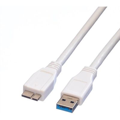 VALUE USB 3.2 Gen 1 Micro-USB A Valkoinen Kaapeli - USB Kaapeli VALUE USB 3.2 Gen 1 Micro-USB A Valkoinen Kaapeli - USB Kaapeli
