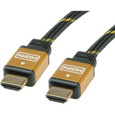 Cavo HDMI Roline 20m - Alta Velocità, Dorato, Doppio Schermatura Cavo HDMI Roline 20m - Alta Velocità, Dorato, Doppio Schermatura