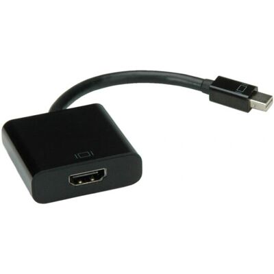 Value Mini-DisplayPort zu HDMI Adapter - 0,15 m Schwarz Value Mini-DisplayPort zu HDMI Adapter - 0,15 m Schwarz