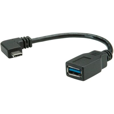 ROLINE USB-kabel 0,15 m - USB 3.2 Gen 1, A til C, Sort ROLINE USB-kabel 0,15 m - USB 3.2 Gen 1, A til C, Sort
