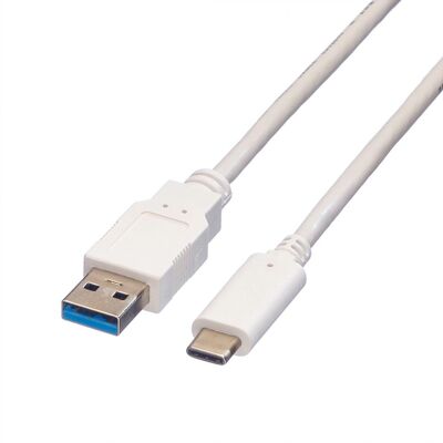 Value USB-Kabel - USB A auf USB C 1m Weiß Value USB-Kabel - USB A auf USB C 1m Weiß