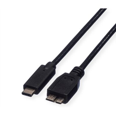 Cavo USB Roline - 1m USB-C a Micro-USB B - Schermato Cavo USB Roline - 1m USB-C a Micro-USB B - Schermato