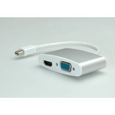 ROLINE Mini-DisplayPort zu HDMI/VGA Adapter - Silber - Videoskabel ROLINE Mini-DisplayPort zu HDMI/VGA Adapter - Silber - Videoskabel