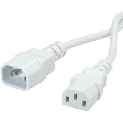 VALUE 19.99.1516-50 Câble d'alimentation - C14 à C13, Blanc, 1,8m - Publicité VALUE 19.99.1516-50 Câble d'alimentation - C14 à C13, Blanc, 1,8m - Publicité