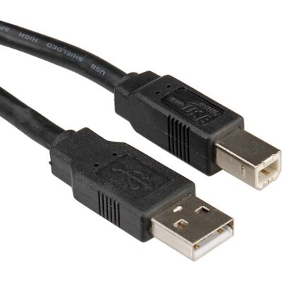 Roline 11.02.8830 USB-kabel - USB A til USB B - 3M - Sort Roline 11.02.8830 USB-kabel - USB A til USB B - 3M - Sort