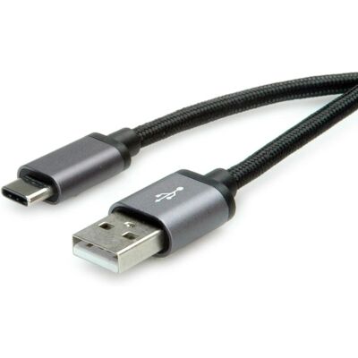 Cavo USB Roline 0,8 m USB 2.0 USB A a USB C Nero Cavo USB Roline 0,8 m USB 2.0 USB A a USB C Nero