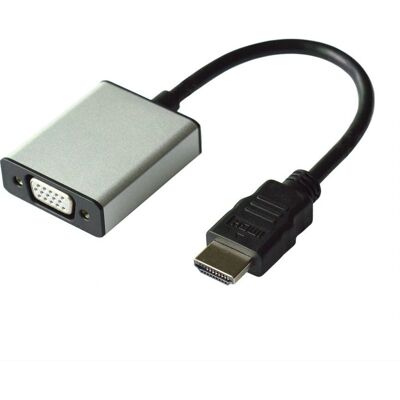 Câble adaptateur HDMI vers VGA - Noir, Argent, 0.15m - Publicité Câble adaptateur HDMI vers VGA - Noir, Argent, 0.15m - Publicité