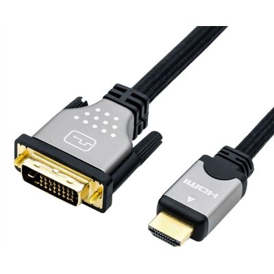 Cabo HDMI a DVI Dual Link - Suporte 4K Cabo HDMI a DVI Dual Link - Suporte 4K