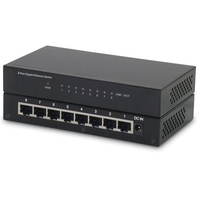 Switch Ethernet Gigabit Roline - 8 Ports - Noir Switch Ethernet Gigabit Roline - 8 Ports - Noir