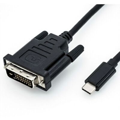 Roline 11.04.5830 Adaptateur de Câble Vidéo - 1m USB Type-C DVI Roline 11.04.5830 Adaptateur de Câble Vidéo - 1m USB Type-C DVI