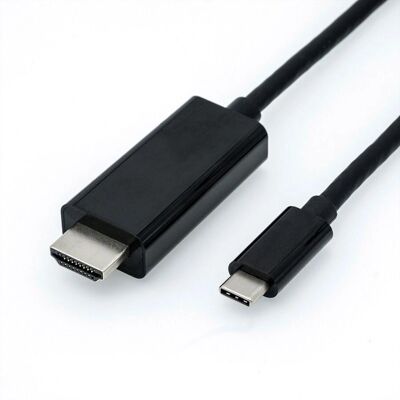 Roline USB-C HDMI 4K Adapterkabel 1m Schwarz Roline USB-C HDMI 4K Adapterkabel 1m Schwarz
