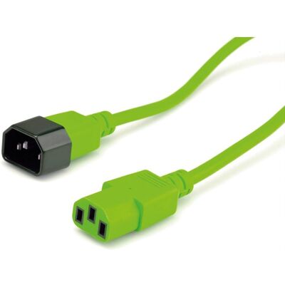 Napájecí kabel ROLINE - 1,8m Zelený IEC C14 na C13 Napájecí kabel ROLINE - 1,8m Zelený IEC C14 na C13