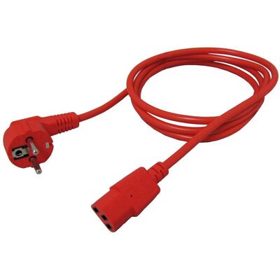 Napájecí kabel Roline - IEC 60320-C13 - 1,8 m - Červený Napájecí kabel Roline - IEC 60320-C13 - 1,8 m - Červený