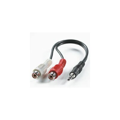 VALUE Kabel 3,5mm/RCA 0,2m Schwarz - Audiokabel VALUE Kabel 3,5mm/RCA 0,2m Schwarz - Audiokabel