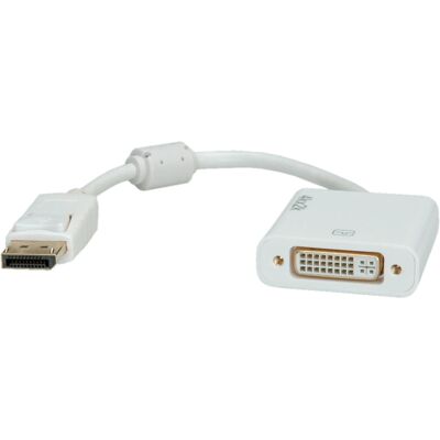 Adaptateur DisplayPort DVI ROLINE - 0,15 m Blanc - Publicité Adaptateur DisplayPort DVI ROLINE - 0,15 m Blanc - Publicité