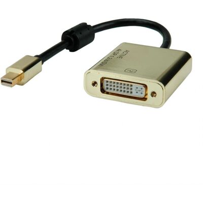 Roline Mini-DisplayPort DVI Adapter - 4K UHD - 0,1m Roline Mini-DisplayPort DVI Adapter - 4K UHD - 0,1m