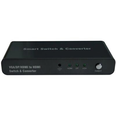 Roline Video Konverter / Switcher - 4K HDMI/DP/VGA - Schwarz Roline Video Konverter / Switcher - 4K HDMI/DP/VGA - Schwarz