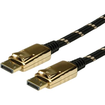Cavo DisplayPort Roline Gold - 7,5m Nero, Oro Cavo DisplayPort Roline Gold - 7,5m Nero, Oro