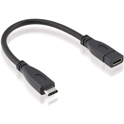 Roline USB-C Forlængerledning 0,15 m - Sort Roline USB-C Forlængerledning 0,15 m - Sort