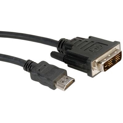 Roline Câble de raccordement DVI (18+1) M / HDMI M, noir, 3 m - Publicité Roline Câble de raccordement DVI (18+1) M / HDMI M, noir, 3 m - Publicité