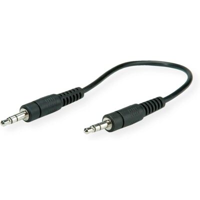 Cable de Audio Estéreo 3,5mm - 0,2m Negro Cable de Audio Estéreo 3,5mm - 0,2m Negro