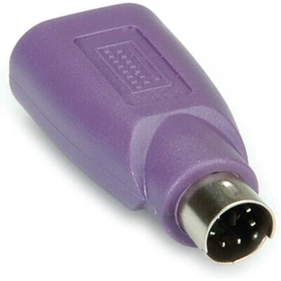 Adaptador PS/2 a USB - Violeta - Conector de teclado Adaptador PS/2 a USB - Violeta - Conector de teclado