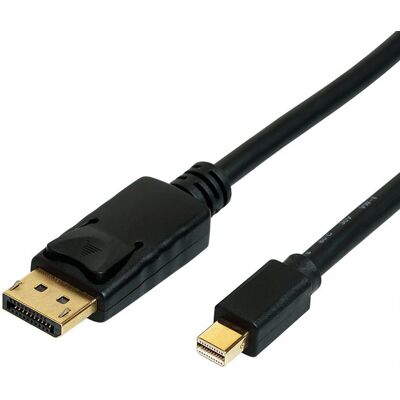Roline DisplayPort Kabel - 2m, Schwarz, unterstützt 8K, Mini DisplayPort Roline DisplayPort Kabel - 2m, Schwarz, unterstützt 8K, Mini DisplayPort