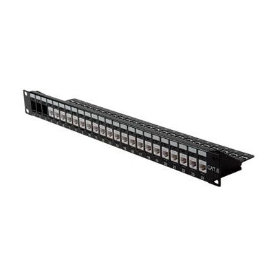 Panel de parcheo Keystone Roline 24 Puertos - Negro - Panel de parcheo Panel de parcheo Keystone Roline 24 Puertos - Negro - Panel de parcheo