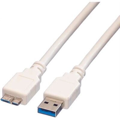 Cable USB 3.2 Gen1 3m Blanco Blindado Cable USB 3.2 Gen1 3m Blanco Blindado