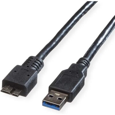 Cavo USB 3.0 Roline - Micro USB B a USB-A, 3m, Nero Cavo USB 3.0 Roline - Micro USB B a USB-A, 3m, Nero
