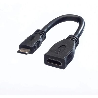 Value HDMI Hochgeschwindigkeitskabel mit Ethernet - 0,15 m - Schwarz Value HDMI Hochgeschwindigkeitskabel mit Ethernet - 0,15 m - Schwarz
