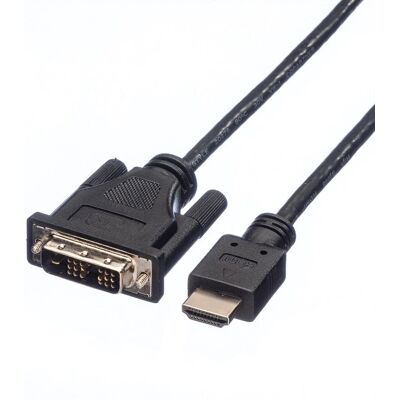 Câble HDMI à DVI-D Roline 1.5m - Haute Vitesse, Contacts Or - Publicité Câble HDMI à DVI-D Roline 1.5m - Haute Vitesse, Contacts Or - Publicité