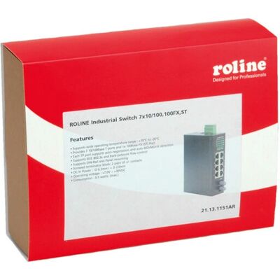 ROLINE Industrie Switch - 7x RJ-45, 1x ST - Netzwerk Switch ROLINE Industrie Switch - 7x RJ-45, 1x ST - Netzwerk Switch