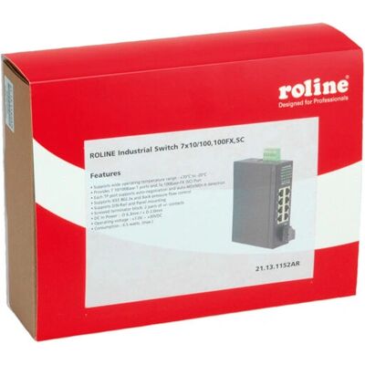 Switch industriel ROLINE - 7x RJ-45, 1x SC - Commutateur réseau - Publicité Switch industriel ROLINE - 7x RJ-45, 1x SC - Commutateur réseau - Publicité