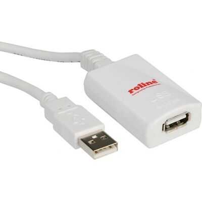 Roline 5M USB 2.0 A, 5 M, Usb A, Usb A, Usb 2.0, Hankjønn/Hunkjønn, Hvit Roline 5M USB 2.0 A, 5 M, Usb A, Usb A, Usb 2.0, Hankjønn/Hunkjønn, Hvit