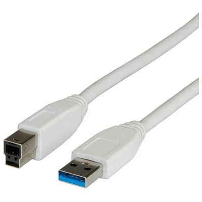 VALUE USB 3.0 A-B 3m Fehér - USB Kábel VALUE USB 3.0 A-B 3m Fehér - USB Kábel