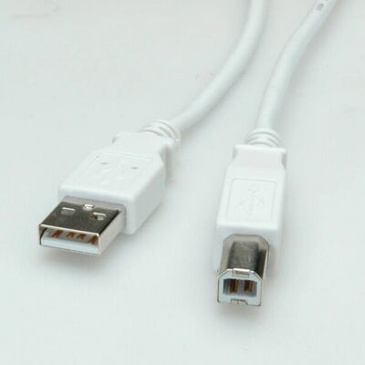 Value USB Kabel - 4,5 m Weiß - USB 2.0 A B M/M Value USB Kabel - 4,5 m Weiß - USB 2.0 A B M/M