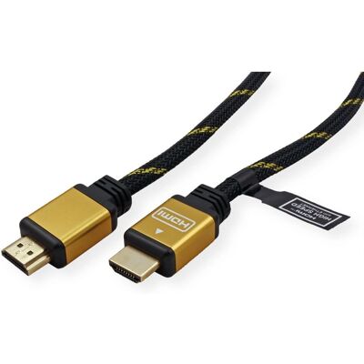Roline HDMI Kabel 4K 1m Schwarz Gold - HDMI Typ A Roline HDMI Kabel 4K 1m Schwarz Gold - HDMI Typ A