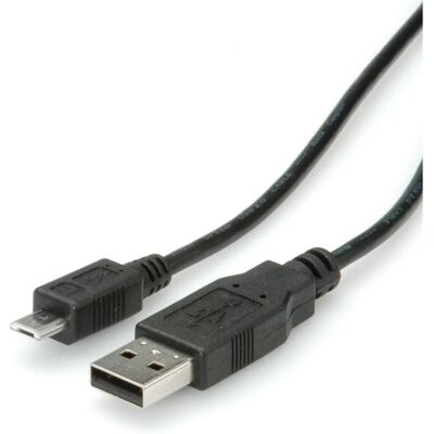 Roline USB Kabel - Micro-USB B Schwarz - 80cm - USB 2.0 Roline USB Kabel - Micro-USB B Schwarz - 80cm - USB 2.0