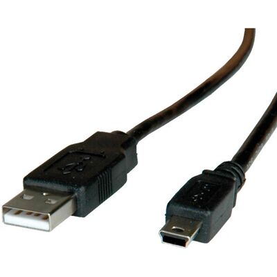 Câble USB Roline 11.02.8708 - Mini-USB B à USB A - 0.8m - Noir - Publicité Câble USB Roline 11.02.8708 - Mini-USB B à USB A - 0.8m - Noir - Publicité