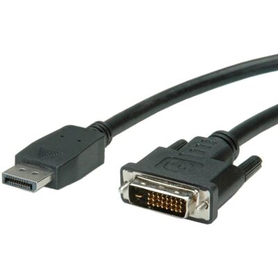 Value 1,5 m DisplayPort til DVI-D Adapter - Sort Value 1,5 m DisplayPort til DVI-D Adapter - Sort