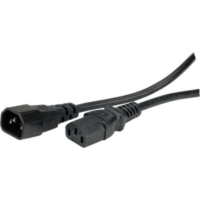 Value Strömkabel - 0,5 M Svart - C14 till C13 Value Strömkabel - 0,5 M Svart - C14 till C13