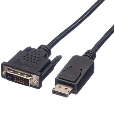Adattatore DisplayPort a DVI-D Roline - 1,5m Nero Adattatore DisplayPort a DVI-D Roline - 1,5m Nero