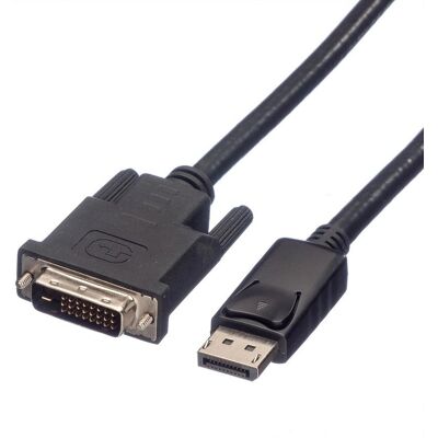 Adaptateur DisplayPort à DVI-D Roline - 1,5m Noir - Publicité Adaptateur DisplayPort à DVI-D Roline - 1,5m Noir - Publicité