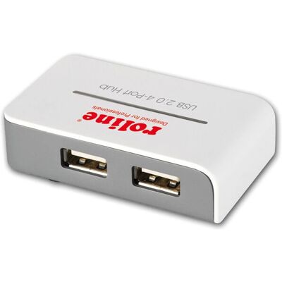 Roline USB 2.0 Hub - Grau, Weiß, 4 Ports Roline USB 2.0 Hub - Grau, Weiß, 4 Ports