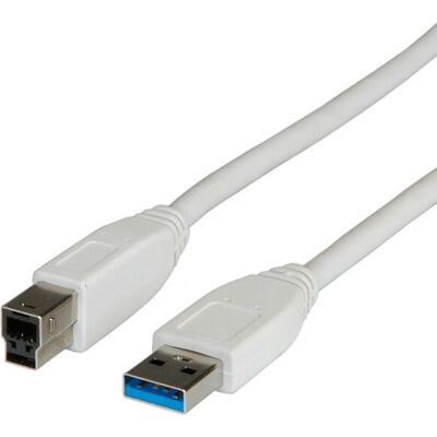 ITB ROS3003 USB-Kabel - USB A zu USB B - 3m - Beige - USB 3.2 Gen 1 ITB ROS3003 USB-Kabel - USB A zu USB B - 3m - Beige - USB 3.2 Gen 1