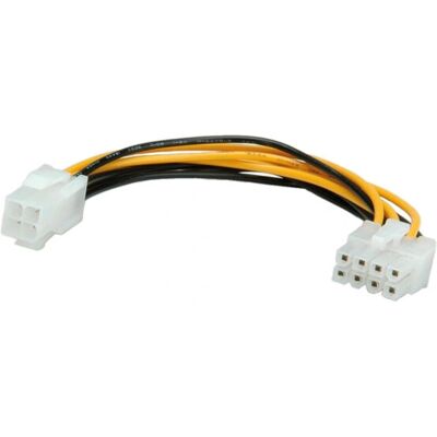 Cavo di alimentazione ROLINE - 0,15m - Interno PCIe 8 pin a ATX12V-P4 Cavo di alimentazione ROLINE - 0,15m - Interno PCIe 8 pin a ATX12V-P4