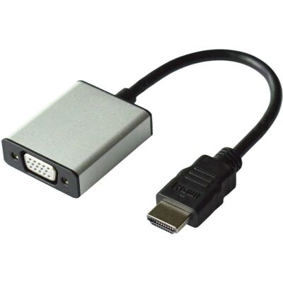 Roline 12.99.3119 HDMI VGA Adapter - 15cm Schwarz Silber Roline 12.99.3119 HDMI VGA Adapter - 15cm Schwarz Silber
